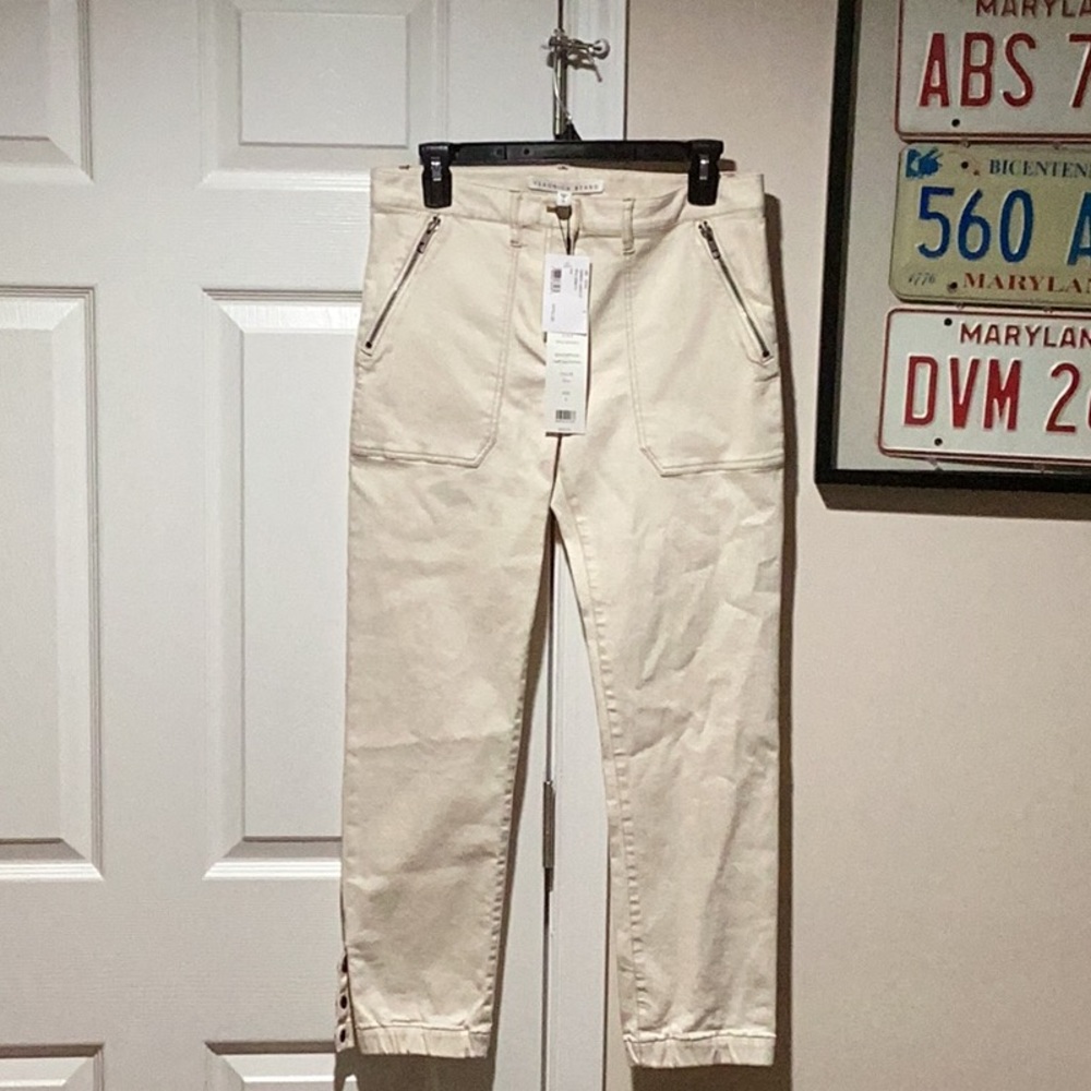 Veronica Beard Cardiff Denim Cargo Pants - Size 8